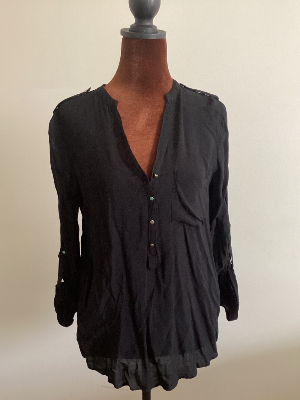 Zara button front top
